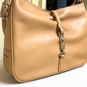 Coach womens tan leather purse